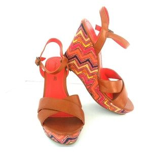 American Eagle Platform Sandals Multi-color Sz 9